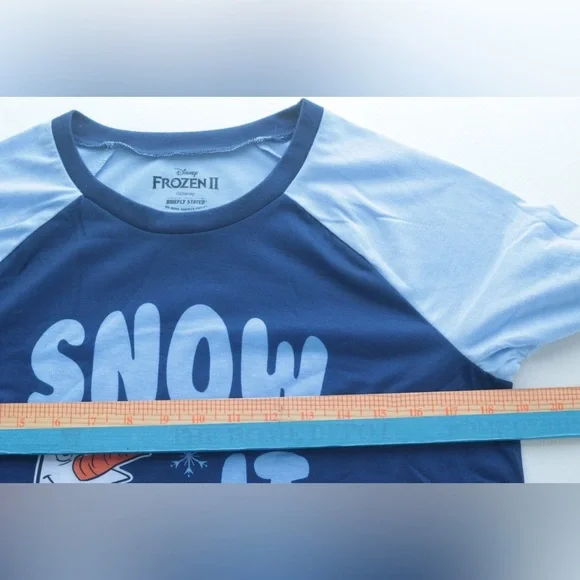 Briefly Stated Disney Frozen Movie Womens‎ Pajamas Sz S Fleece Olaf Elsa Anna - Picture 9 of 10